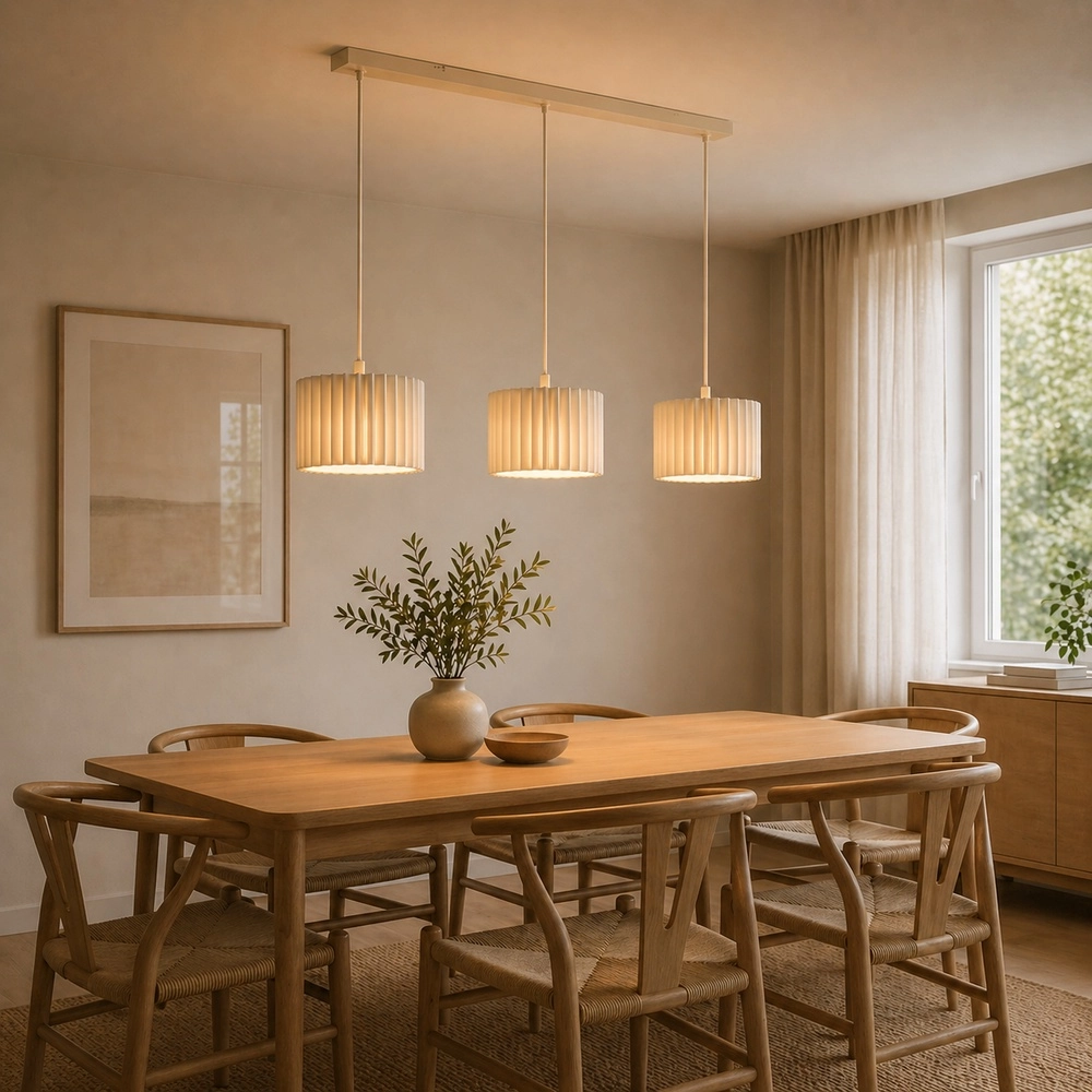 Japandi hanglamp Velin 3-lichts zand bruin Brilliant 4004353476839