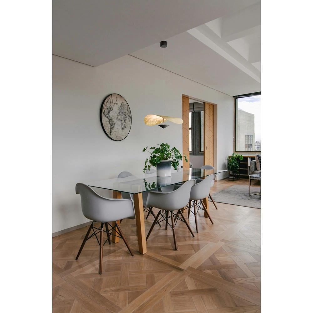 Ø 60cm led hanglamp Lente bladgoud - met katrol Masterlight 8718121390673