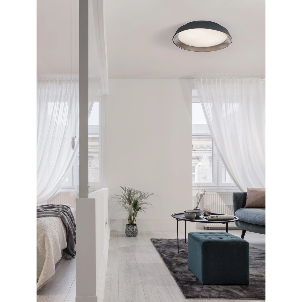 Plafondlamp Vela zwart Ø 45cm