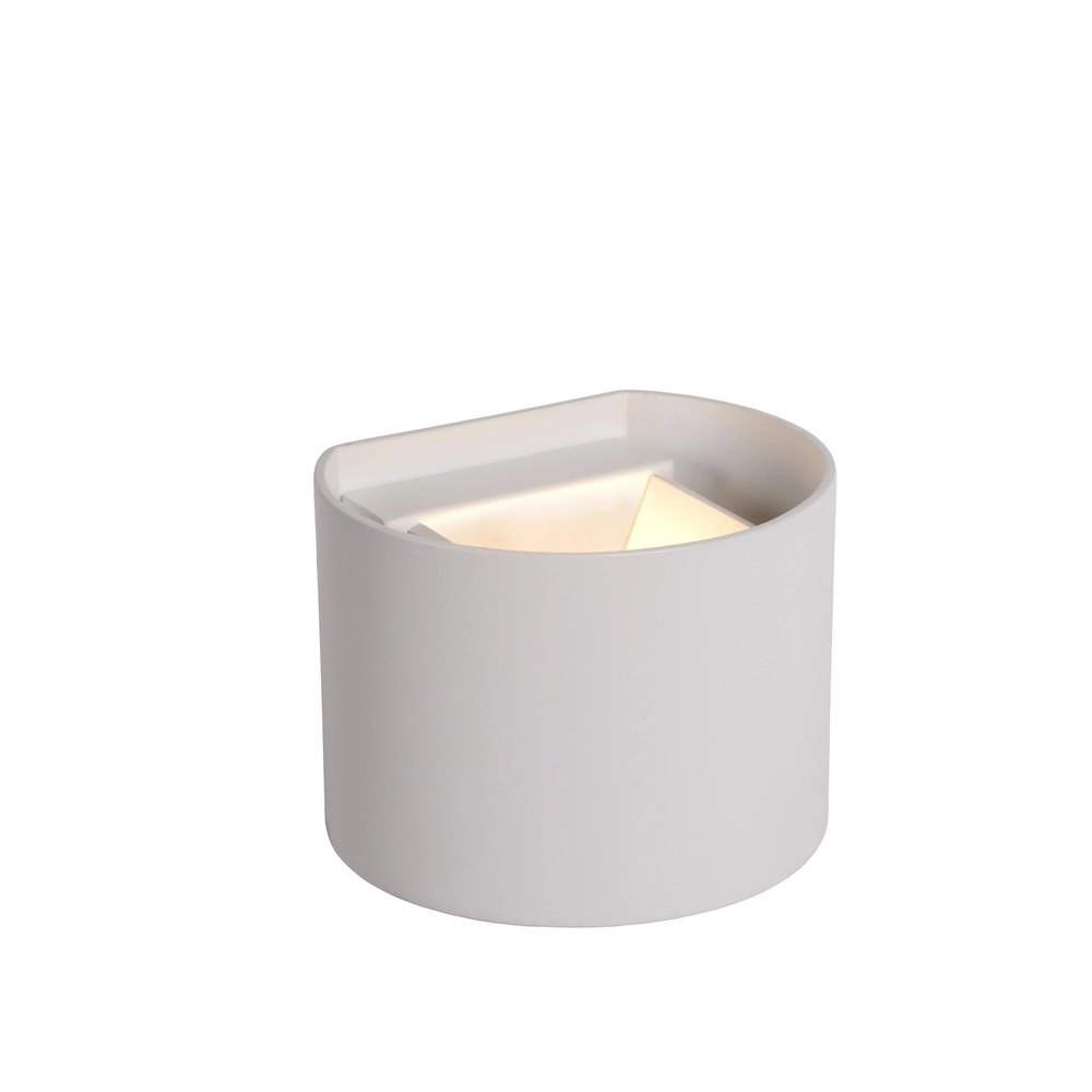 Afgeronde wandspot Xio 2700K wit Lucide 5411212091918