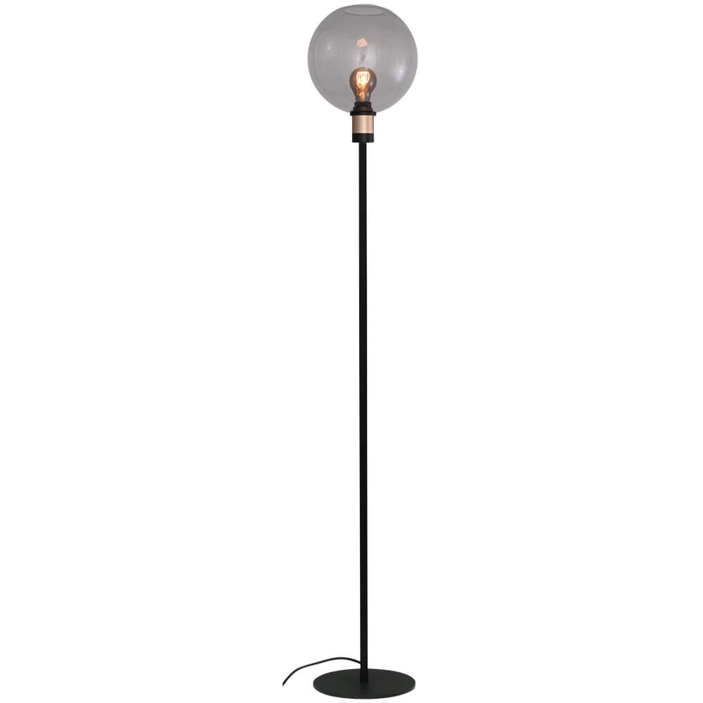 Glazen vloerlamp Lazise 2 zwart met goud