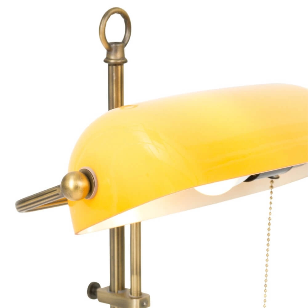 Bankierslamp Ancilla brons met bruin Steinhauer 8712746104417