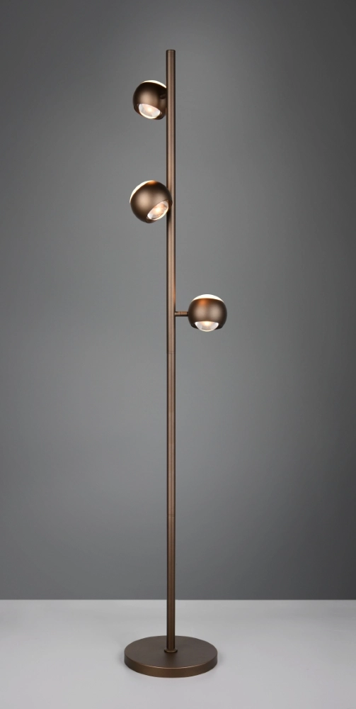 3-lichts led leeslamp Orbit platinum bruin Trio 4017807686654