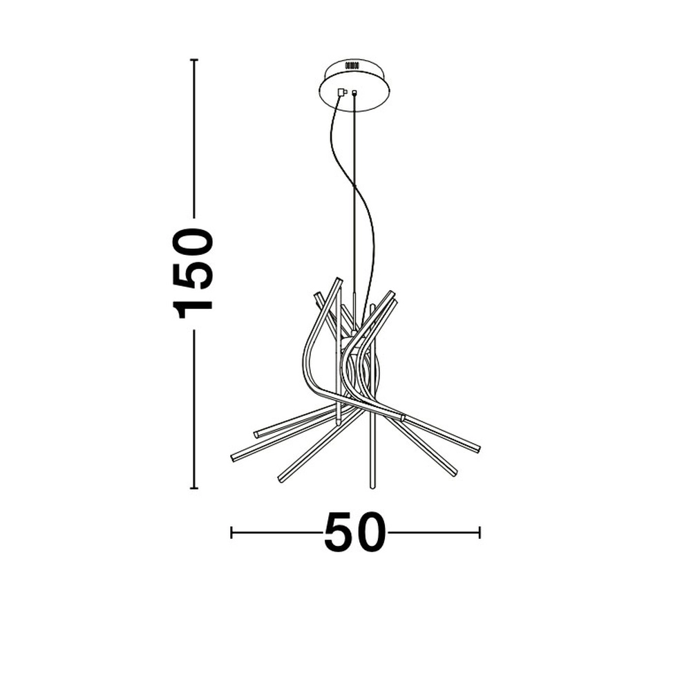 Design hanglamp Narvi S zwart Ø 50cm Lyora 5212017424204