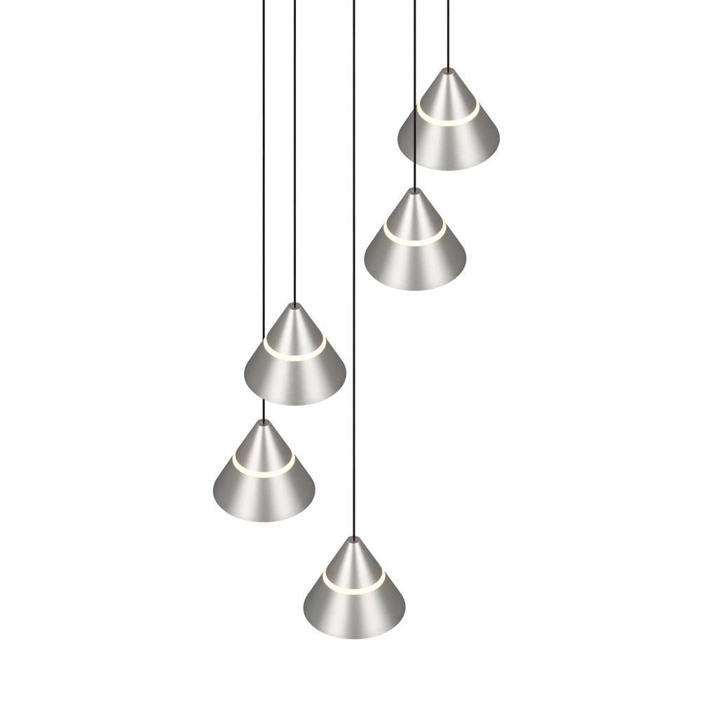 Design hanglamp Romeo 5-lichts nikkel Trio 4017807667820