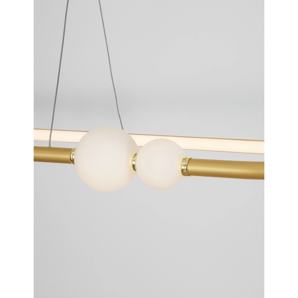 Hanglamp Celia goud met wit ovaal Lyora 5212017429346