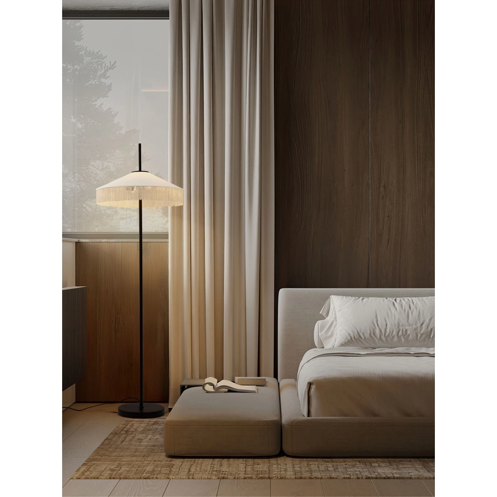Tiffany vloerlamp Velvy beige Lyora 5212017493828