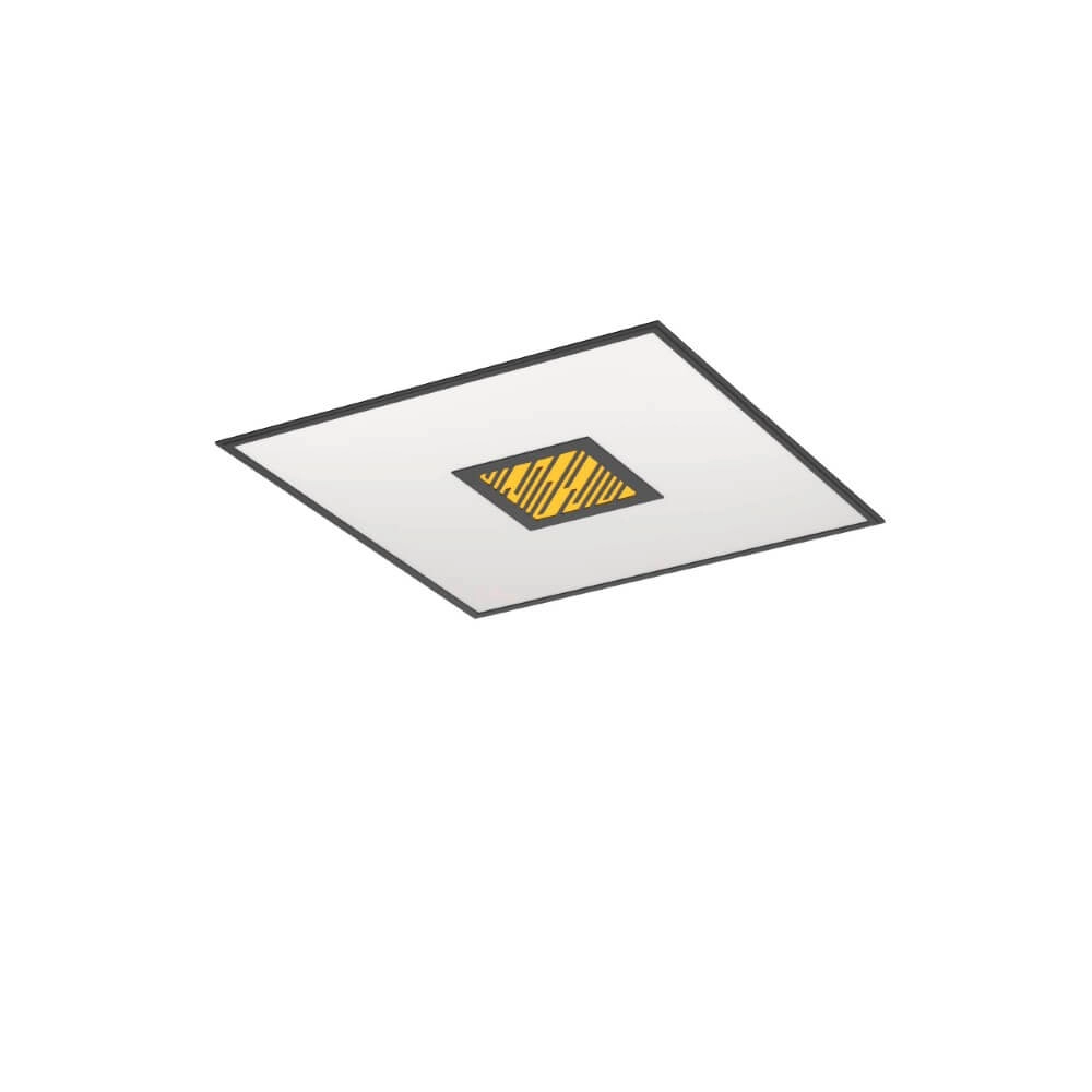 Zwarte led plafonnière Bordonara 60x60