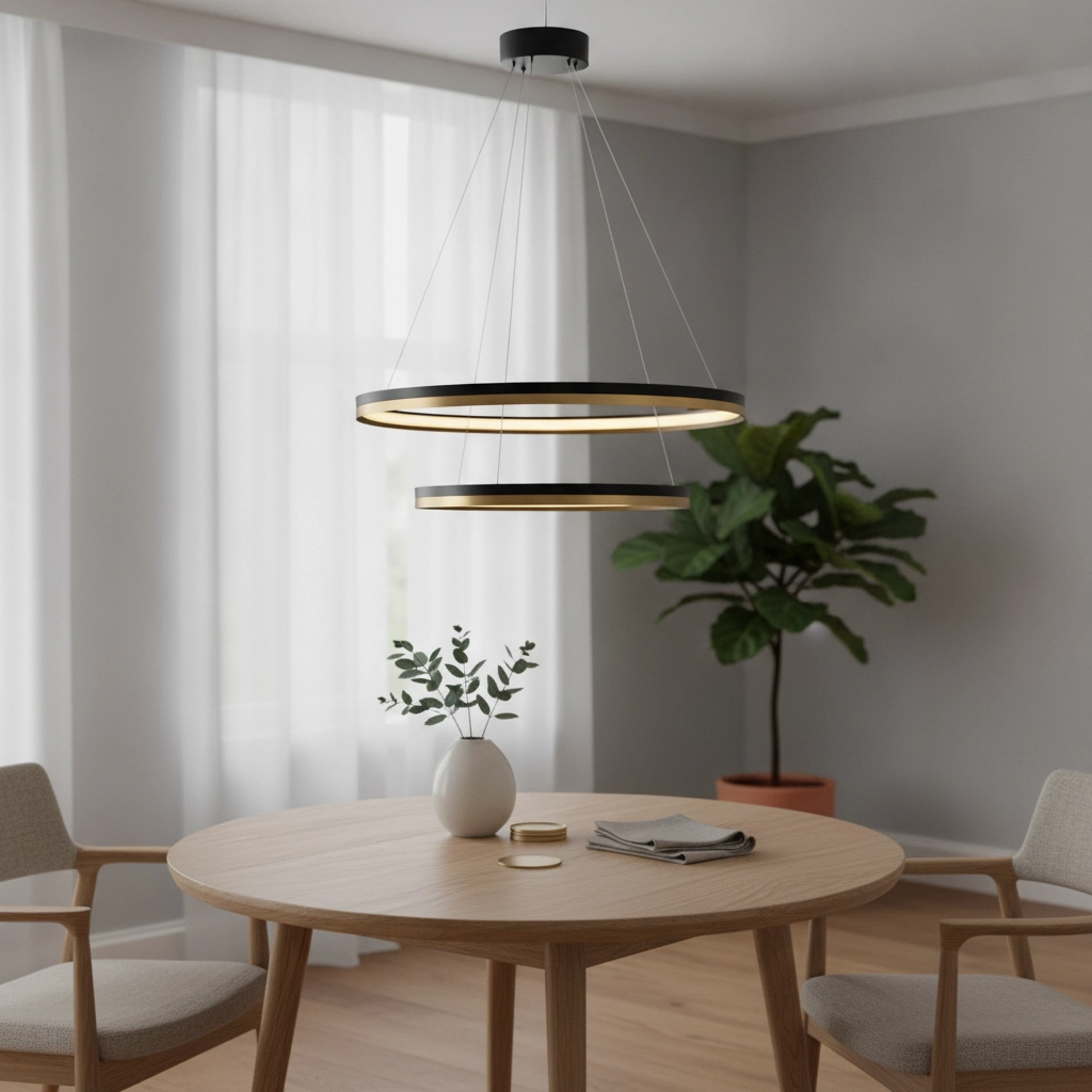 Hanglamp Cantria zwart met goud Ø 80cm