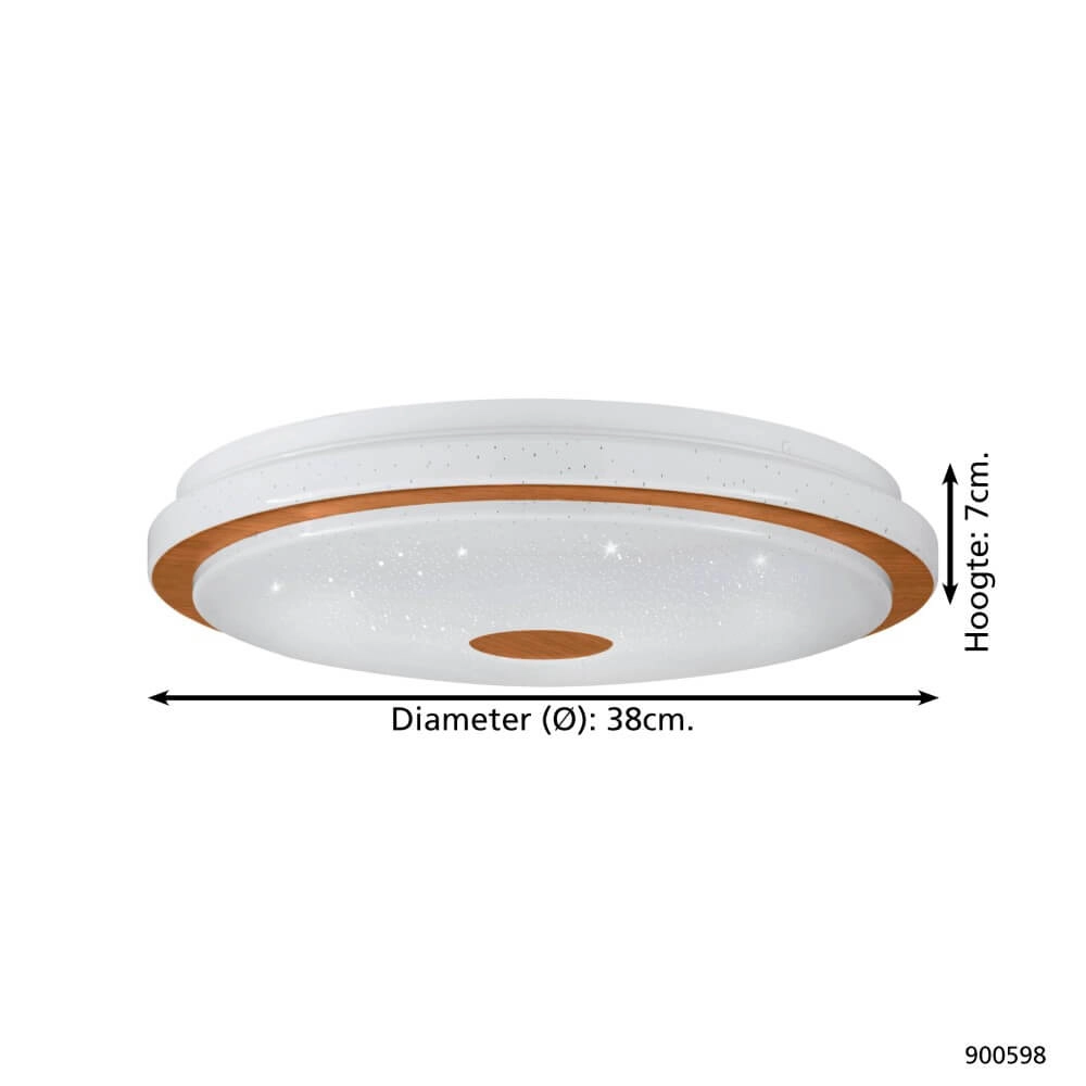 Led plafondlamp Lanciano 1 Ø 38cm Eglo 9008606244973
