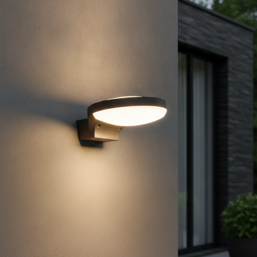 Strakke wandlamp Enzi antraciet