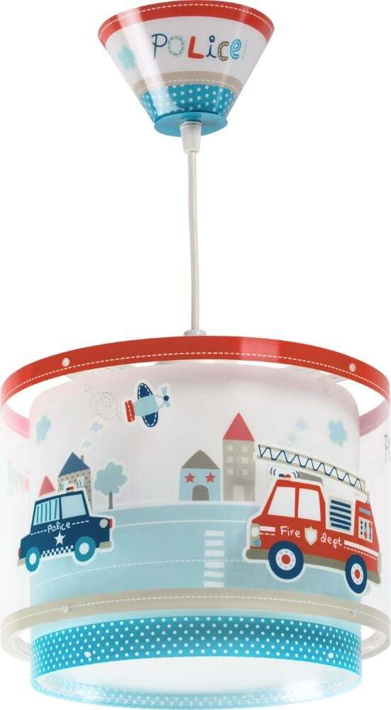 Kinderkamer hanglamp Police rood met blauw Dalber 8420406002712