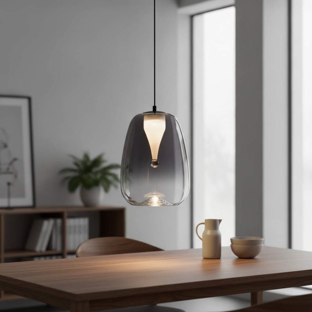 Design hanglamp Oblo 1-lichts smoke glas