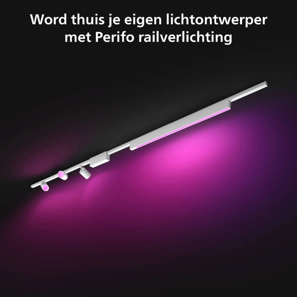 Hue Perifo - White and color set van 3 spots en bar wit Philips 8719514407824