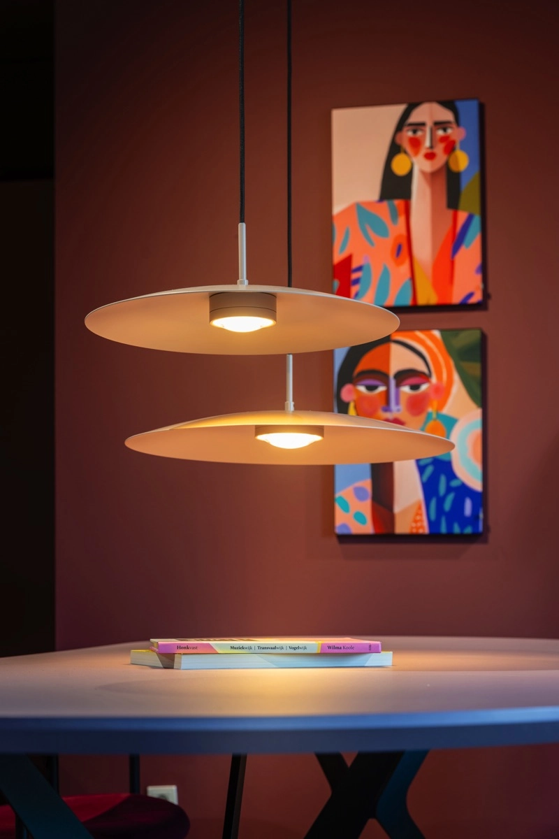 Strakke hanglamp Sanne Ø 50cm - zand ETH 8720195311034