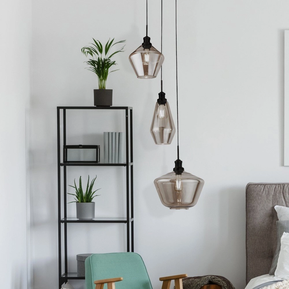 Vide hanglamp Mia 3-lichts Searchlight 5053423158686