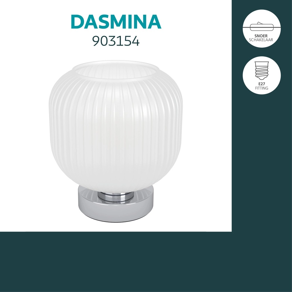 Design tafellamp Dasmina chroom Ø 20cm Eglo 9008606406401