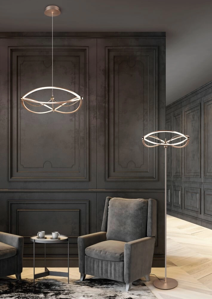 Klassieke led hanglamp Charivari Ø 62cm Trio 4017807461145