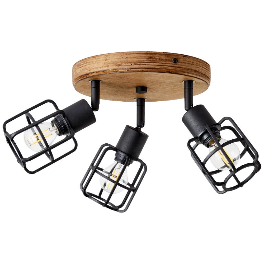 Industriële plafondlamp Gwen 3-lichts Brilliant 4004353409820