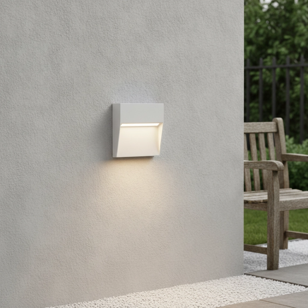 Vierkante wandlamp Nectar design wit