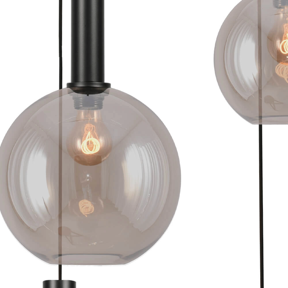 Vide hanglamp Bella 2 met smoke glazen en GU10 Masterlight 8718121340852