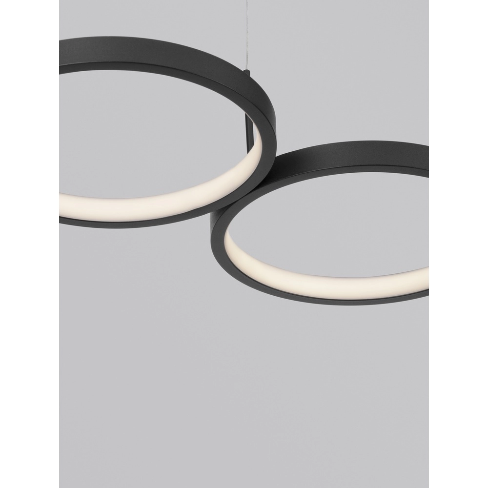 Moderne hanglamp Magnus zwart 84cm Lyora 5212017433183