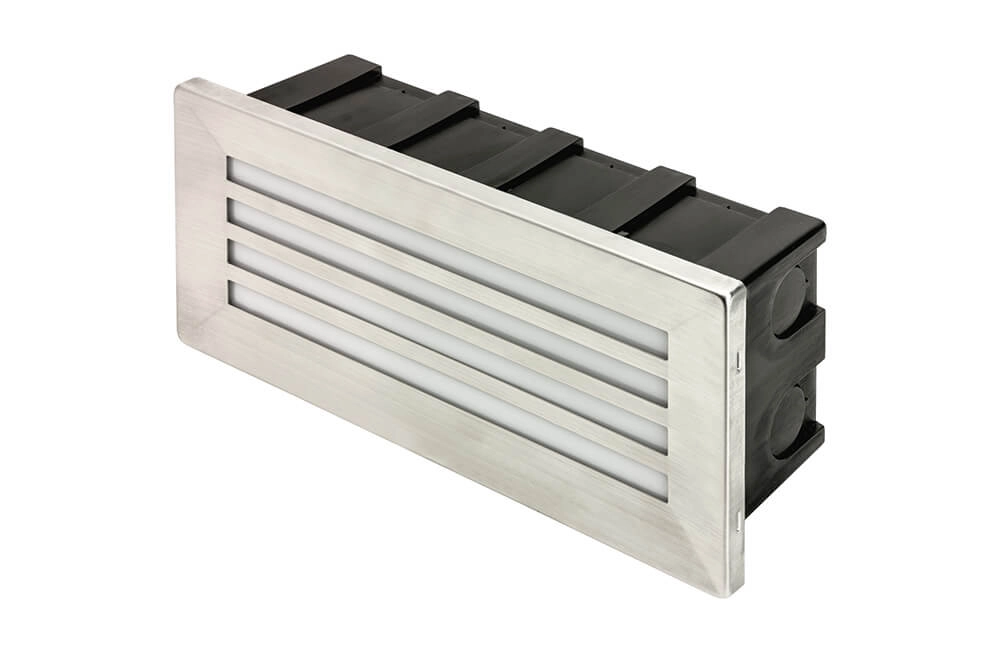 RVS muurlamp Brick