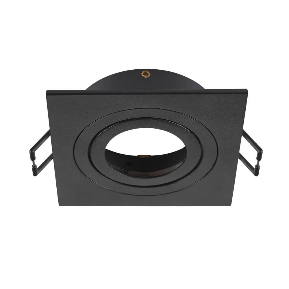 Inbouwring New Tria 75 vierkant zwart - zonder fitting