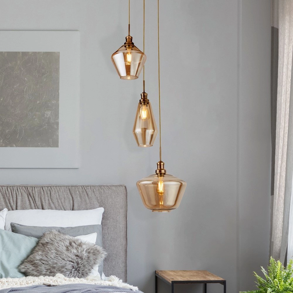 Vide hanglamp Mia 3-lichts Searchlight 5053423158679