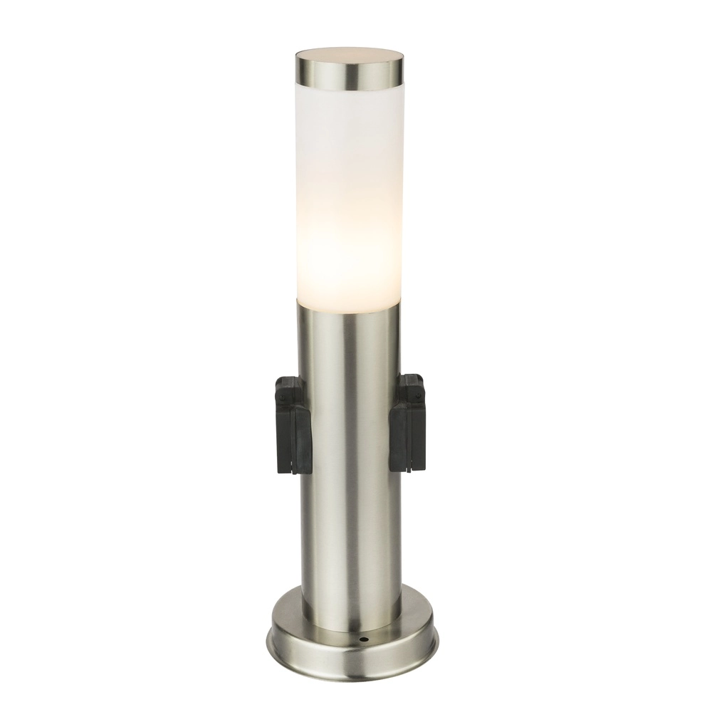 Tuinlamp Boston RVS met stopcontact