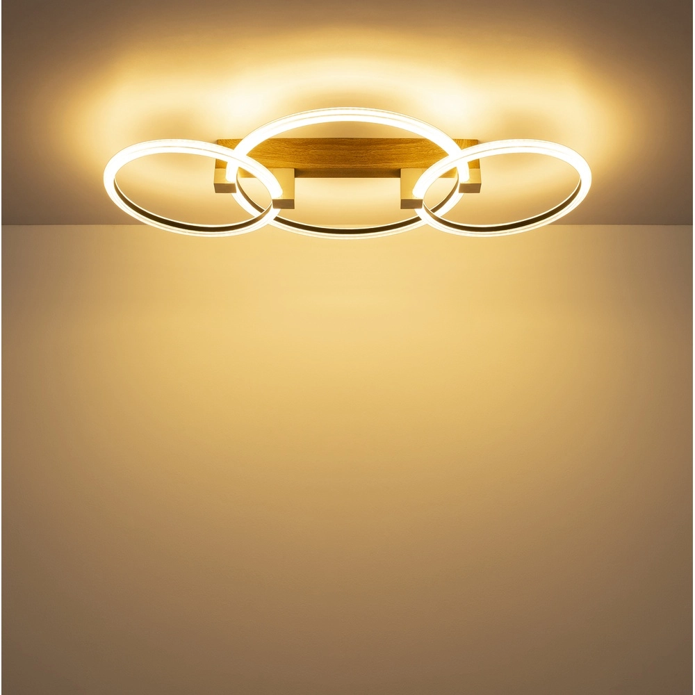 Houten plafondlamp Fletcher design Globo 9007371580293