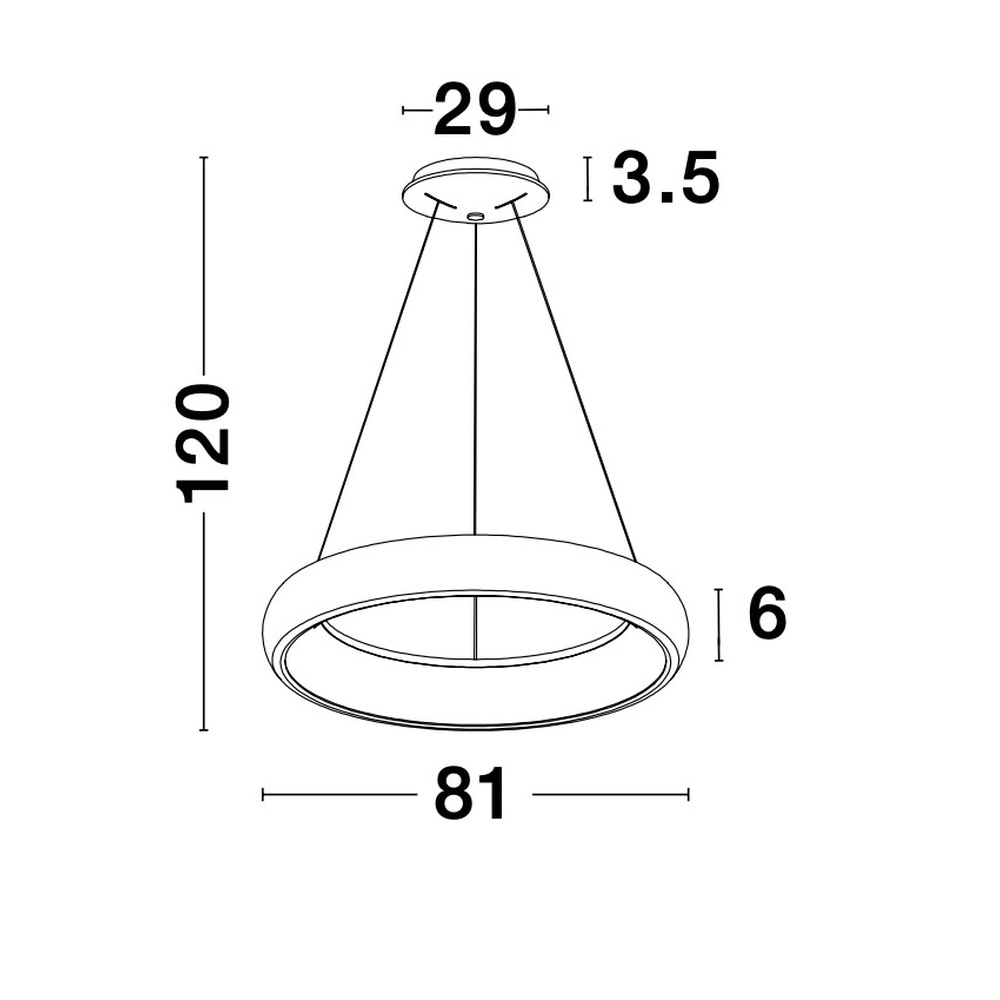 Design hanglamp Albi koffie bruin Ø 81cm Lyora 5212017414892