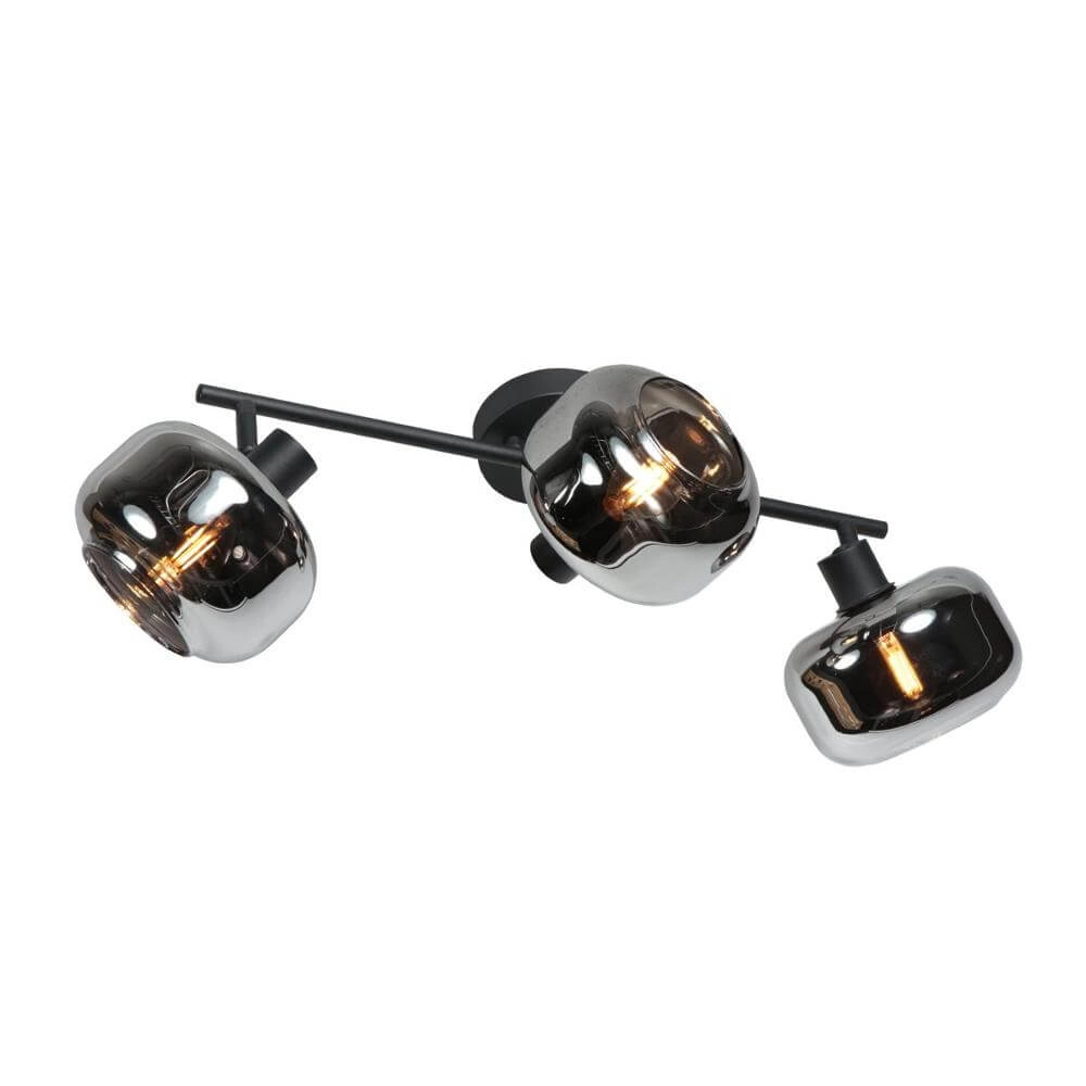 Zwarte plafondlamp Tenebris 3-lichts Steinhauer 8712746178128