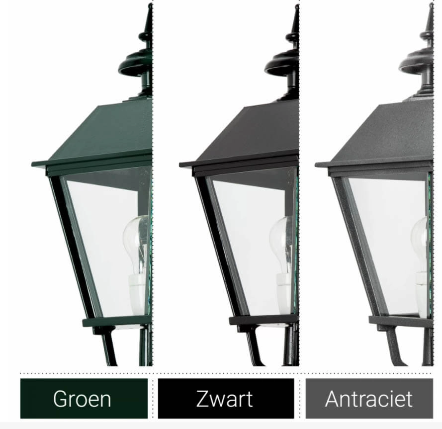 Vierkante muurlamp Mijdrecht XXL zwart KS verlichting 8714732136242