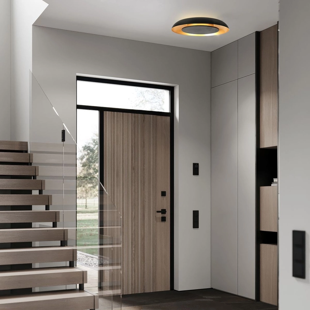 Plafonniere Golden Veil zwart Ø 40cm Steinhauer 8712746180299