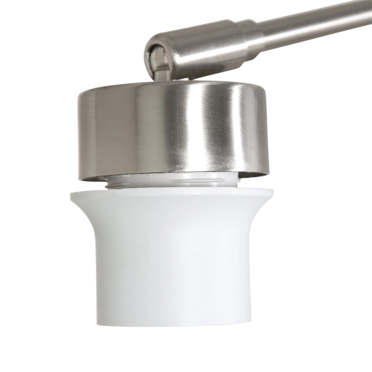 Wand Leeslamp Prestige Chic RVS met 30cm wit linnen kap Steinhauer 8712746145786