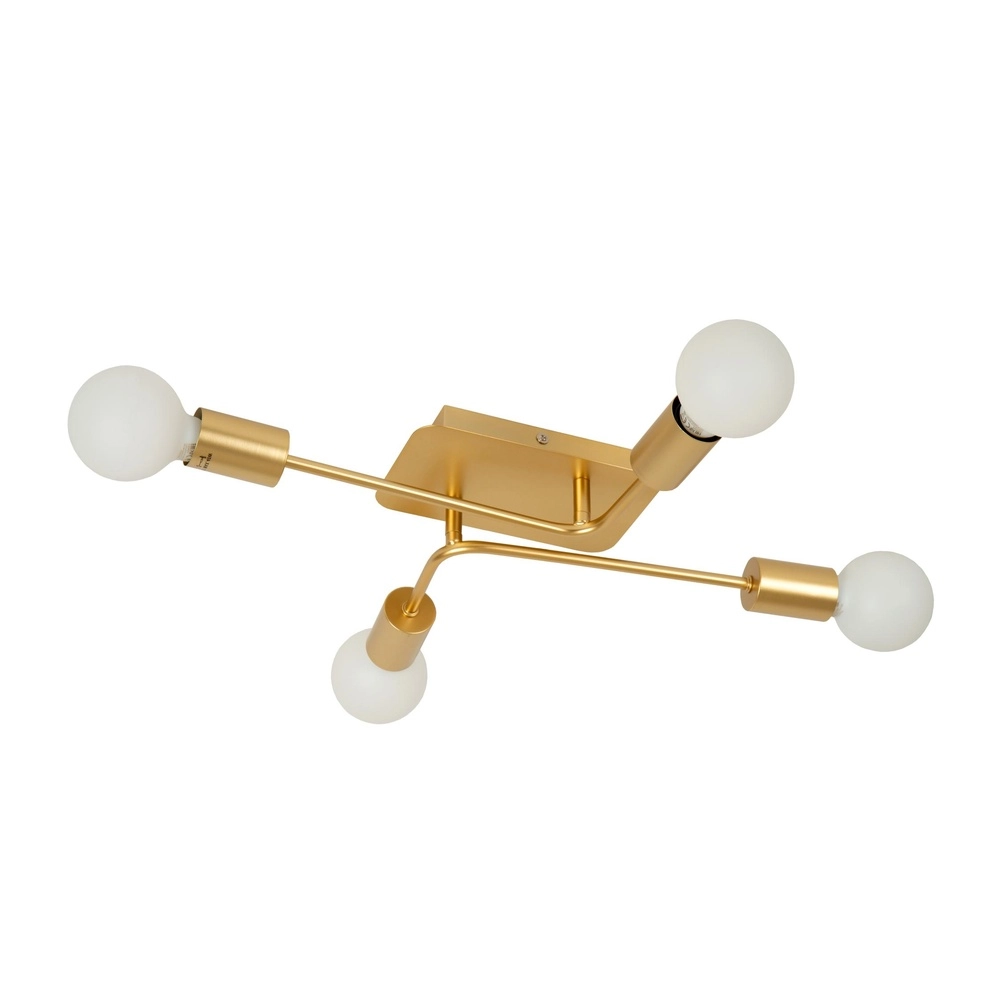 Plafondlamp Lester 4-lichts goud