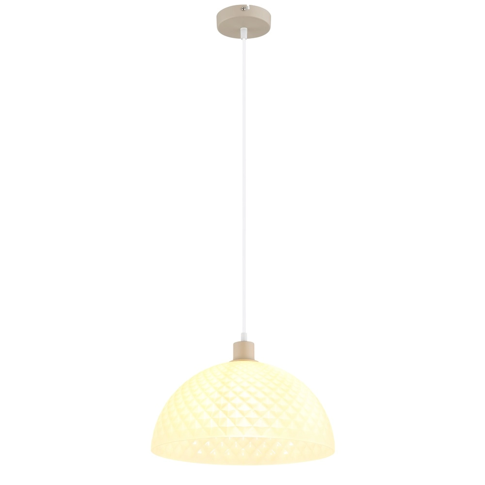 Enkele hanglamp Selma zand bruin