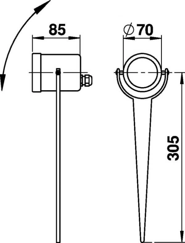 Led prikspot Perma RVS Albert 4007235921120