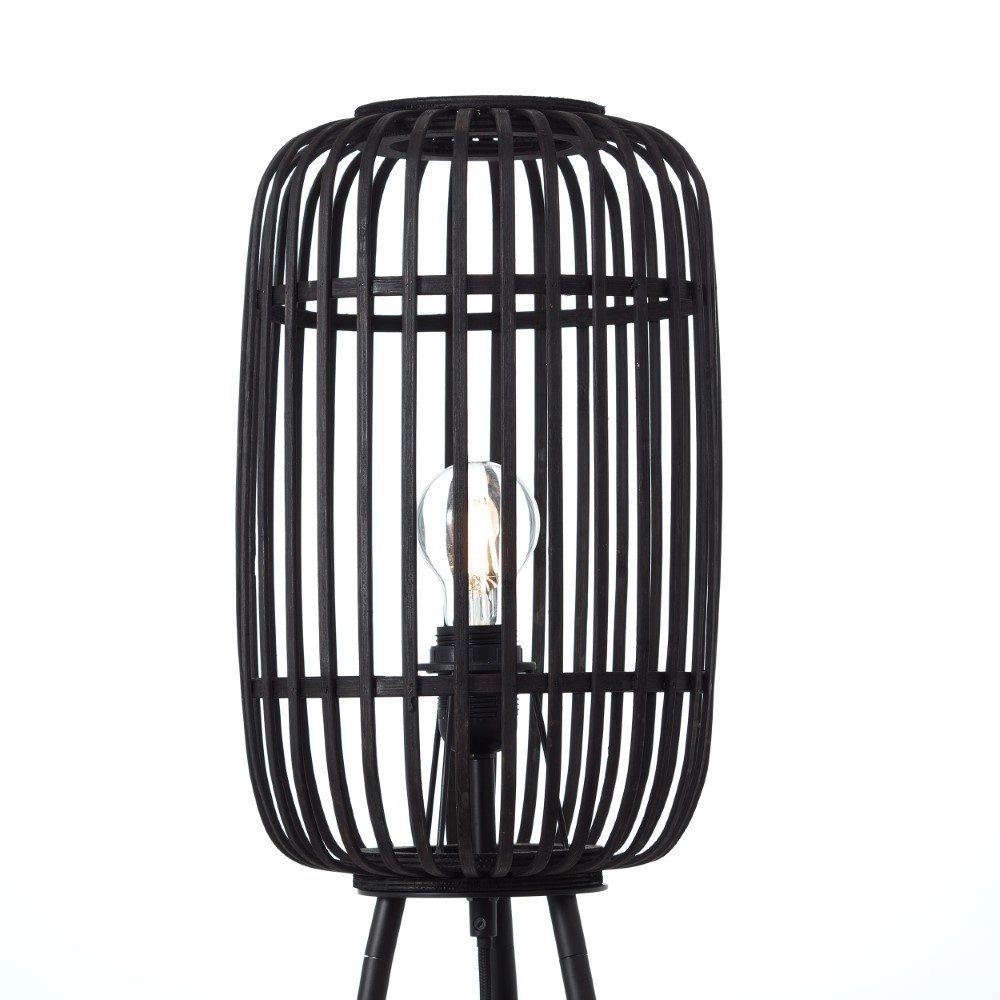 Vloerlamp Woodrow zwart Brilliant 4004353377075
