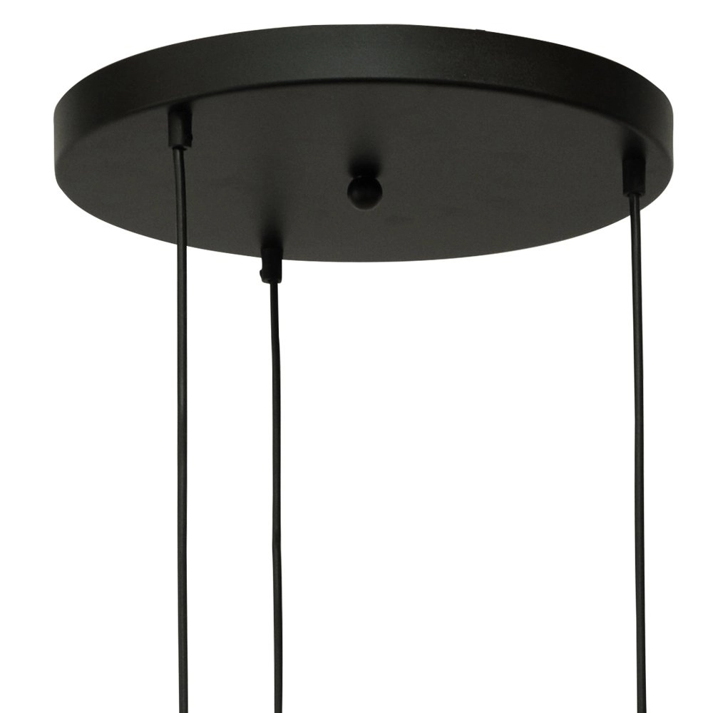 Hanglamp Bounty 3-lichts zwart met smoke glas Masterlight 8718121247847