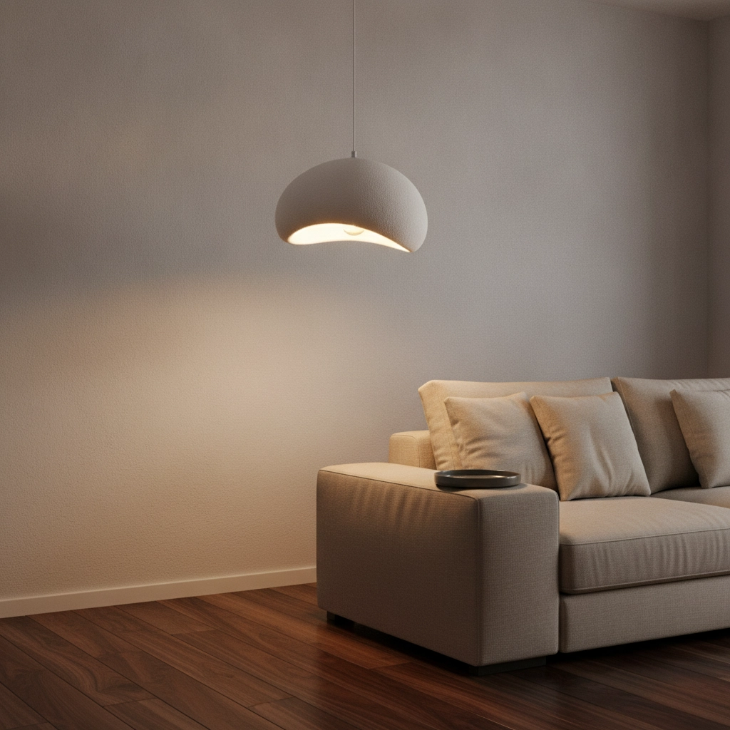 Natuurlijke hanglamp Aere wit 40cm