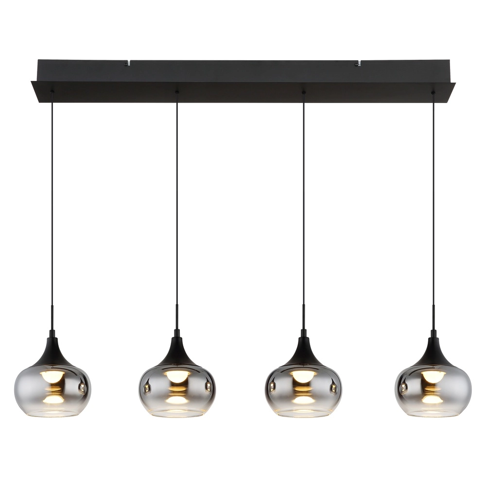 Design hanglamp Lui 4-lichts zwart Globo 9007371589609