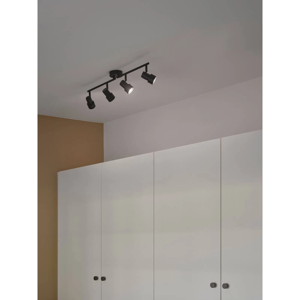 4-lichts plafondlamp Boston zwart Nordlux 5704924024528