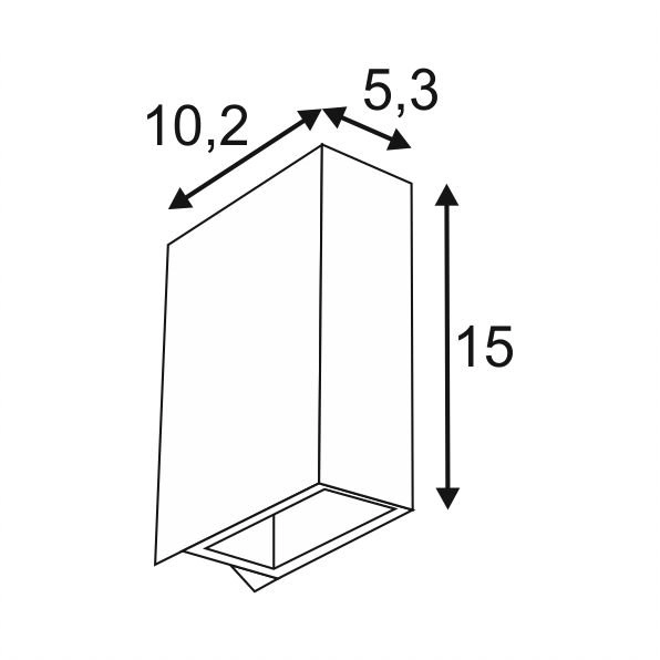 Ledlamp Quad Up - Down 2x4,3w - 3000K antraciet SLV 4024163148665