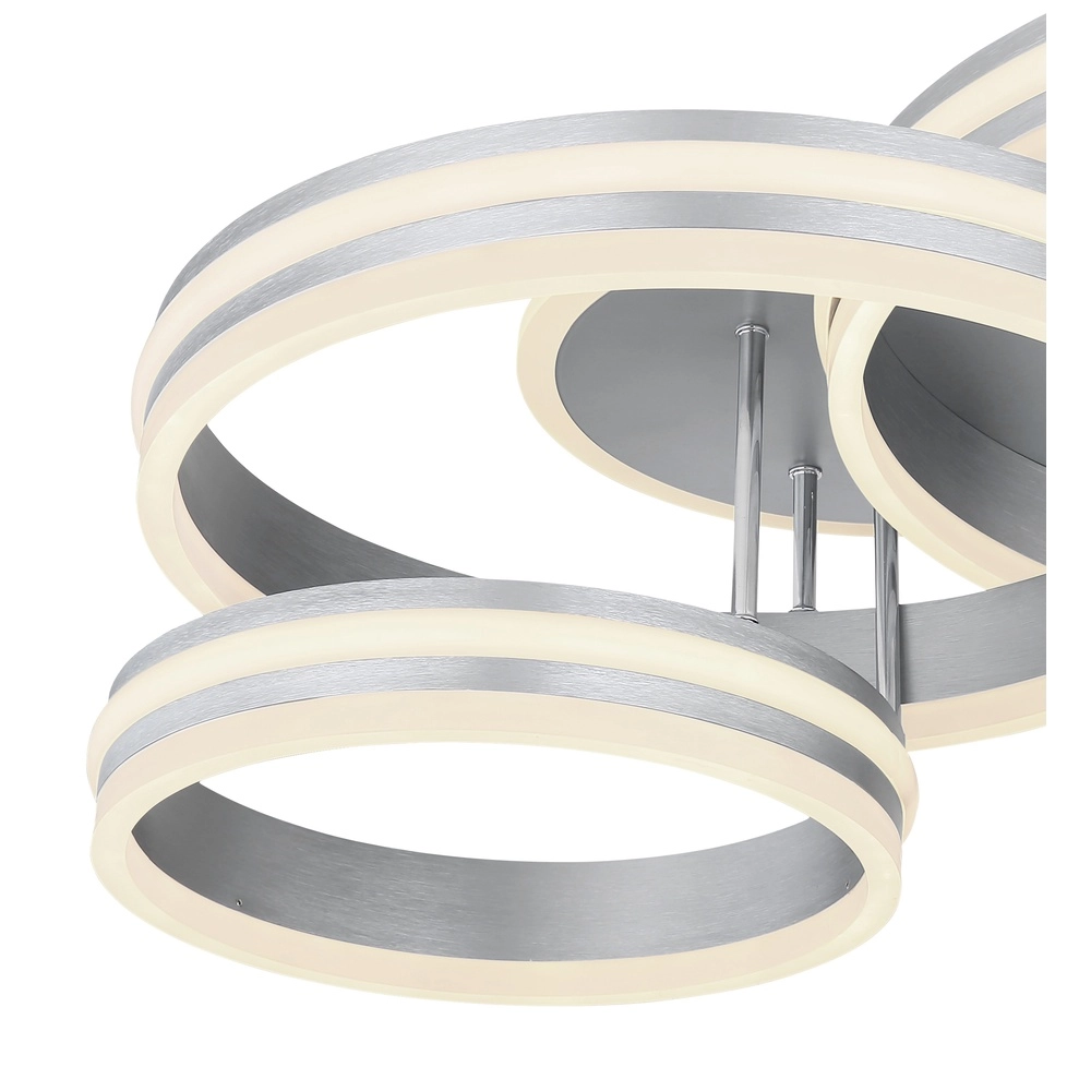 Plafondlamp Rubio grijs 3 ringen Globo 9007371425914