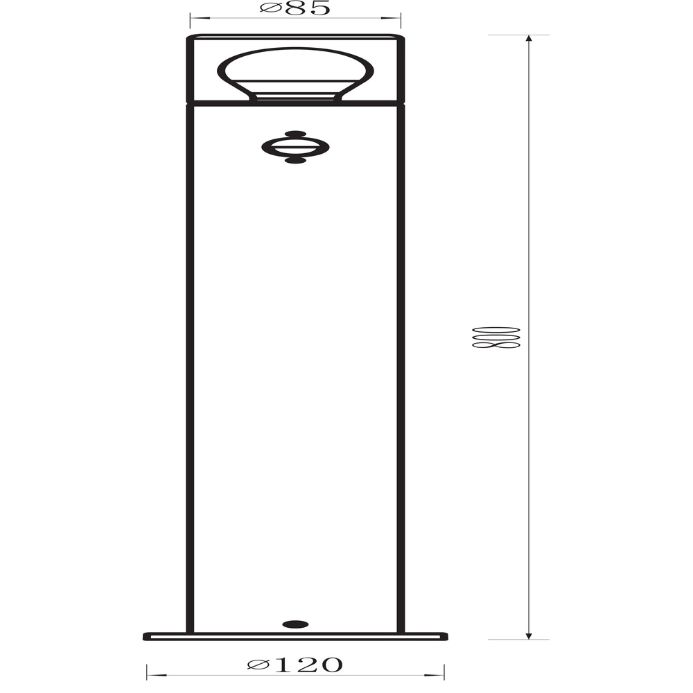Tuinlamp Colorado 80cm zwart met sensor Searchlight 5053423299112