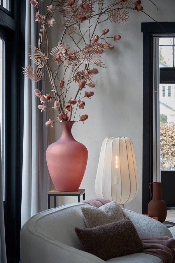 Japandi vloerlamp Plumeria crème Ø 42cm Light & Living 8717807651305