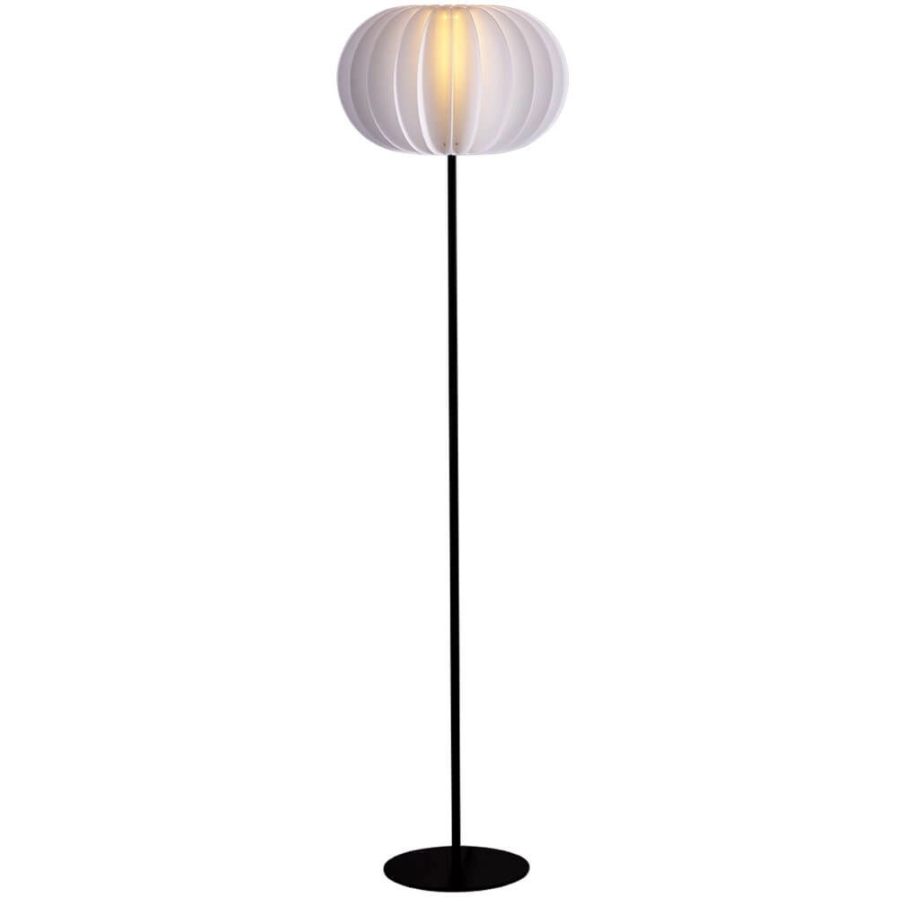 Design vloerlamp Arena met witte kap