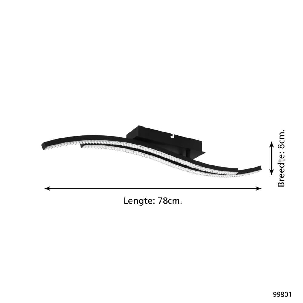 Led plafondlamp Lejias zwart Eglo 9002759998011